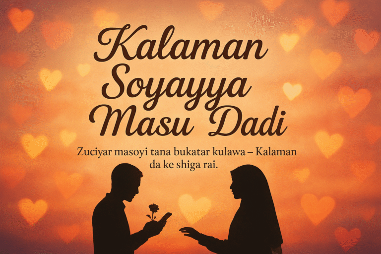 Kalaman Soyayya Masu Dadi - Zafafan Kalaman Da Zasu Taba Zuciya